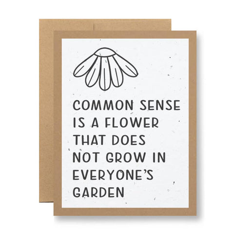 Plantable Seed Paper Greeting Card - Common Sense...
