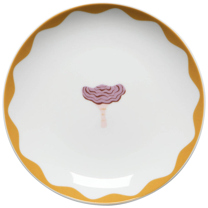 Mushroom Gems Appetizer Plates Set of 4: Off-White