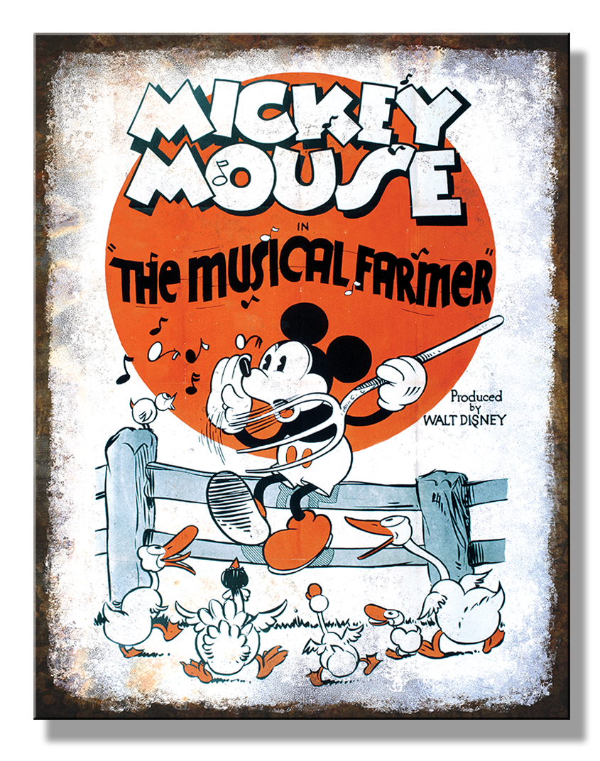 Mickey Mouse - Musical Farmer Tin Sign