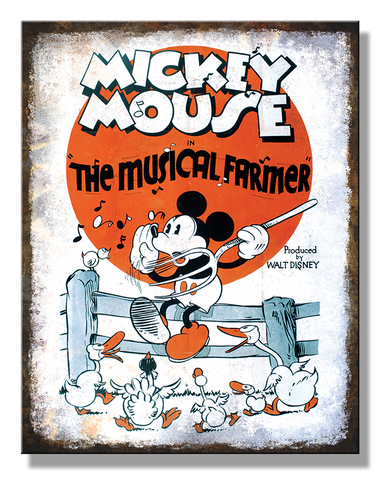 Mickey Mouse - Musical Farmer Tin Sign