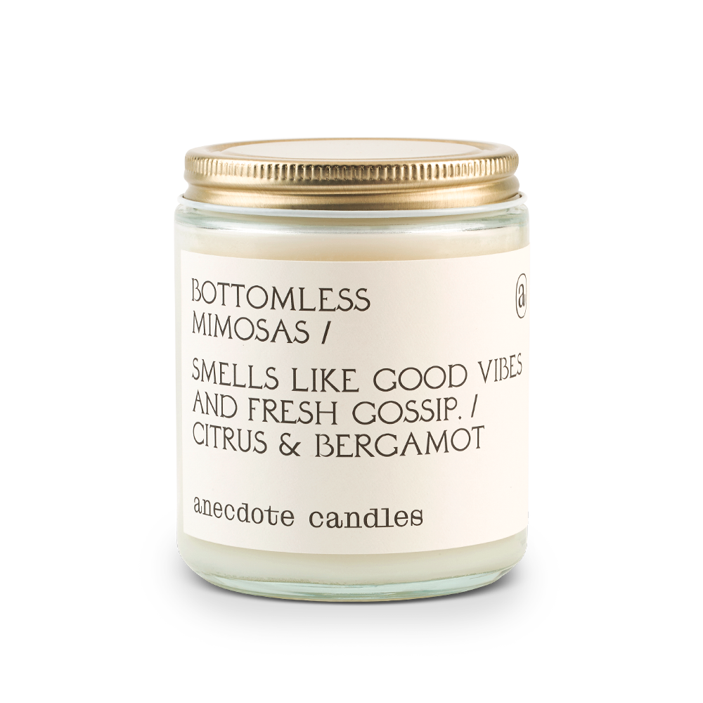 Bottomless Mimosas (Citrus &amp; Bergamot) Candle: 7.8 oz glass jar