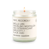 Vinyl Records (Black Oud) Candle: 7.8 oz Glass Jar