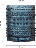 Hobnail Colored Beaded Tumbler Drinking Glasses Set of 6