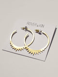 Spiked Brass Hoops - Naked Brass
