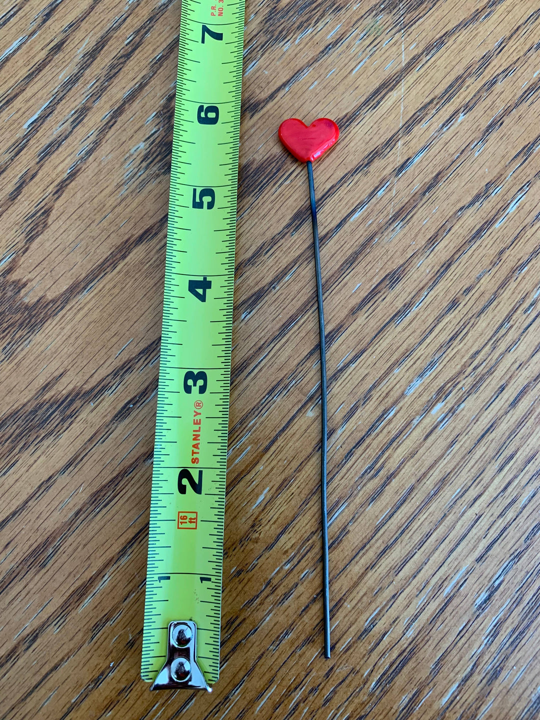 Heart Plant Stick: Red Glass
