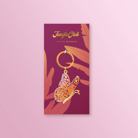 Butterfly Enamel Keychain