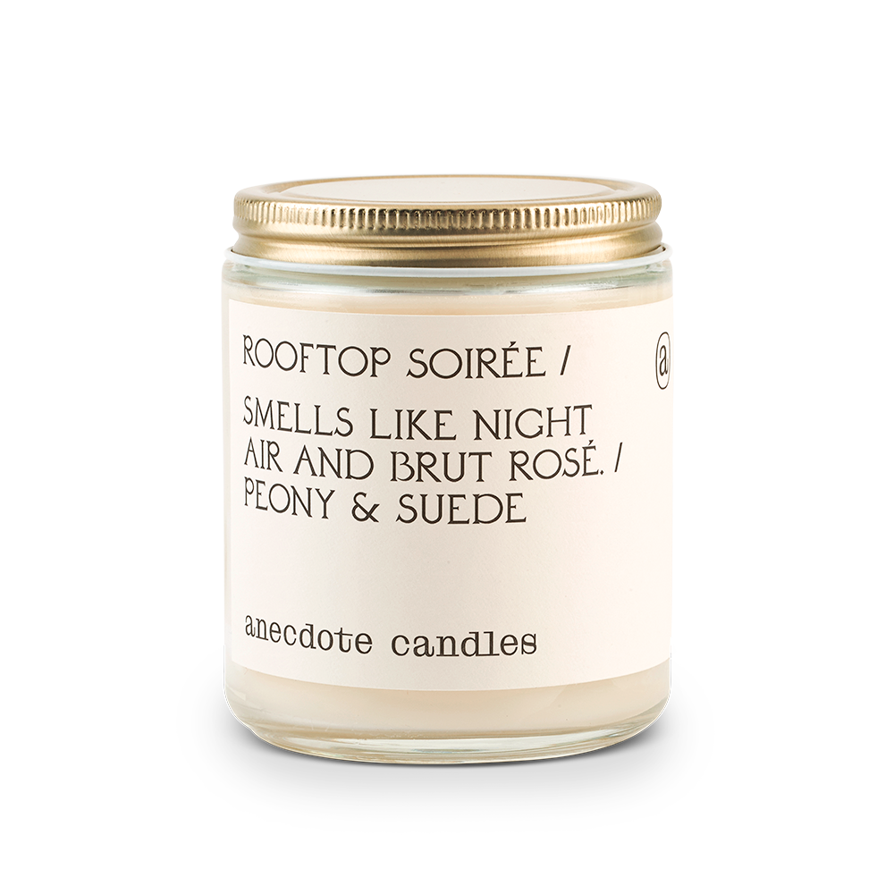 Rooftop Soirée (Peony &amp; Suede) Candle: 7.8 oz Glass Jar
