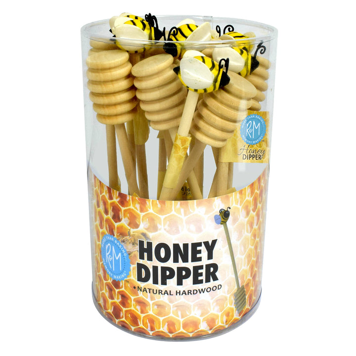 Honey Dipper Wooden W/Bee