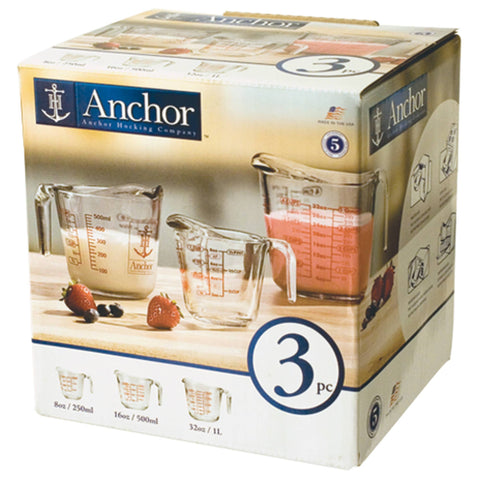 Anchor Hocking Measuring Cup Set, 3-Piece
