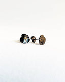 Monstera Deliciosa Plant Studs | Hypoallergenic: Black Plated