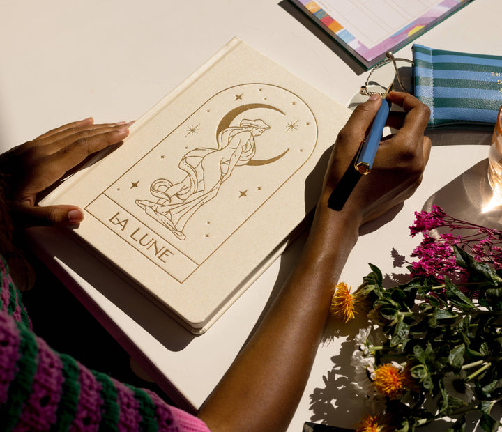 Jumbo Bookcloth Journal - "La Lune"