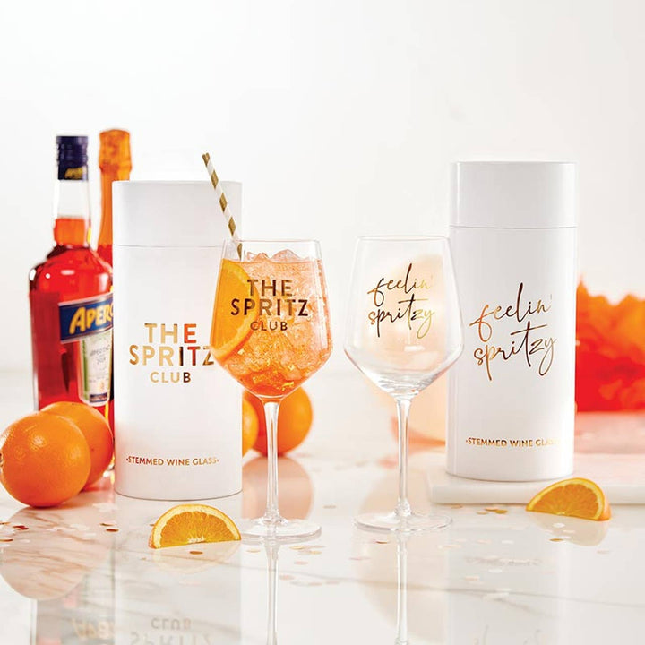 Stemless Wine Glass - The Spritz Club: Hand Wash Only / Glass