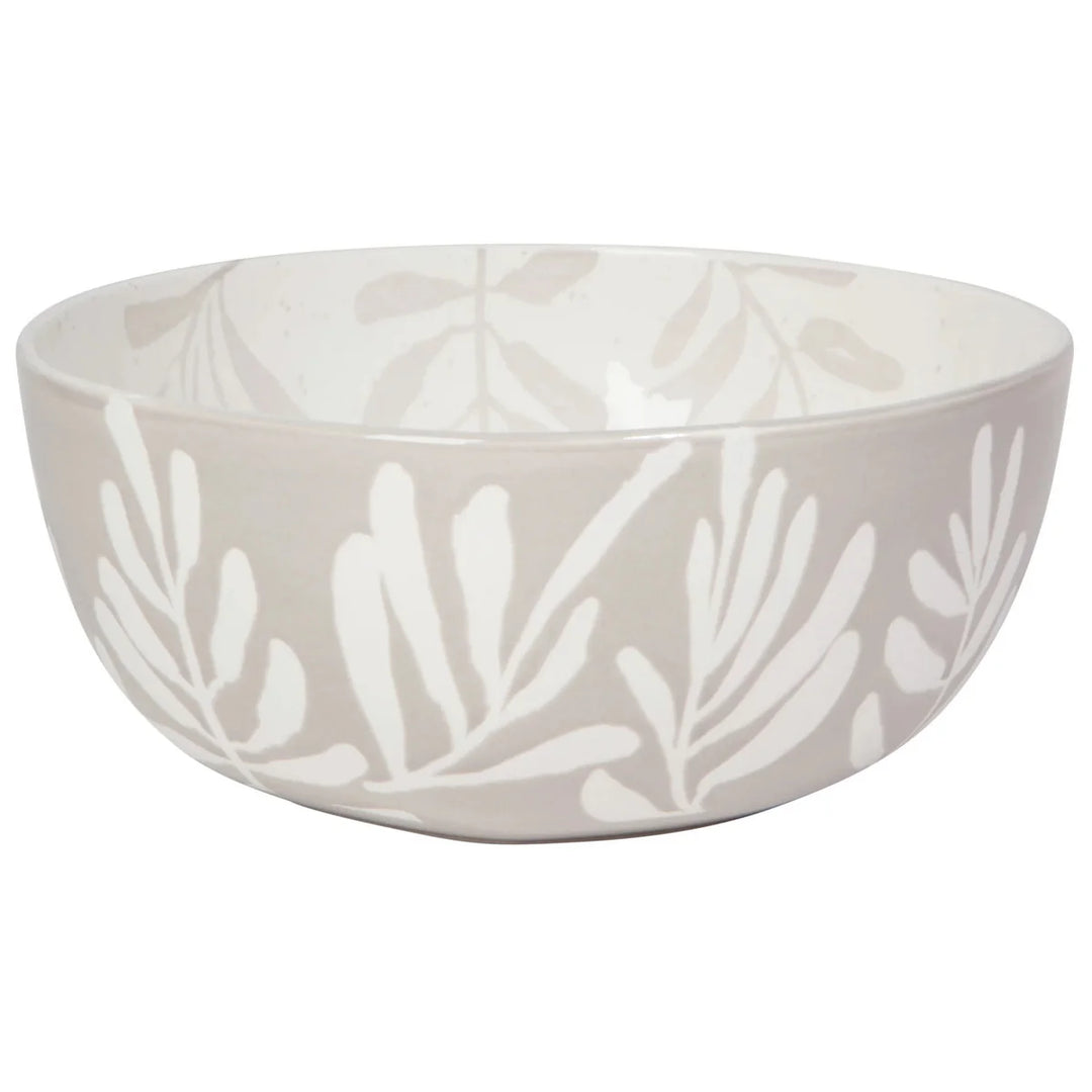 Grove Grey and White Botanical Serving Bowl