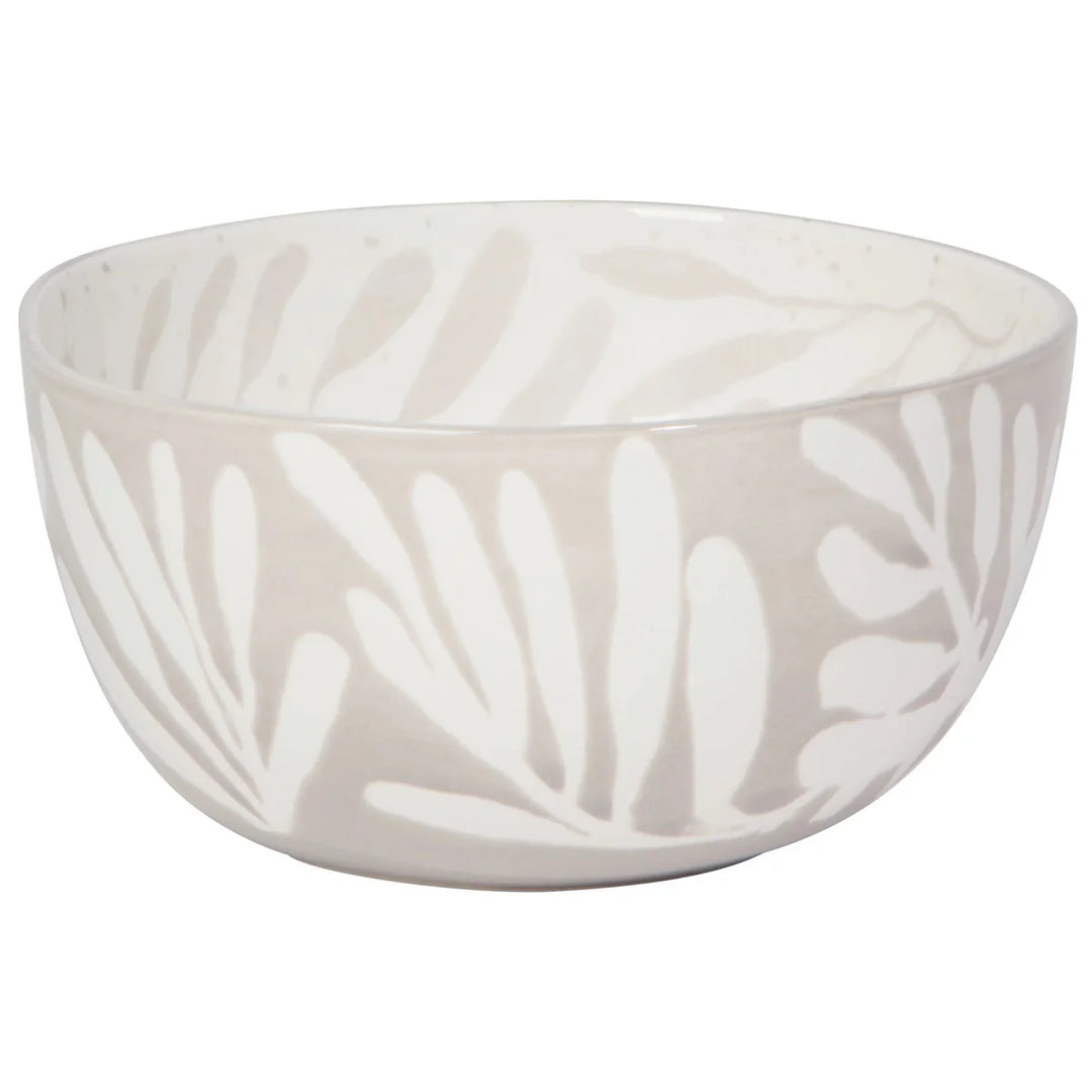 Grove Grey and White Botanical Serving Bowl