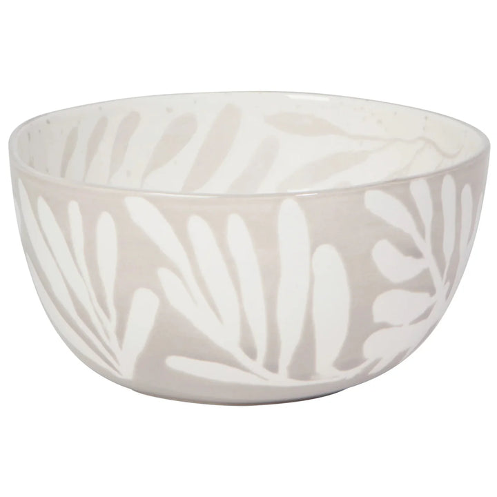Grove Grey and White Botanical Serving Bowl