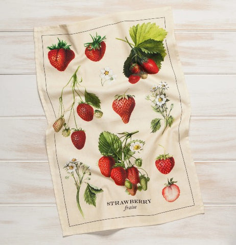 Vintage Strawberries Dishtowel