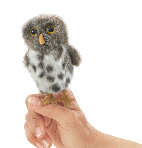 Mini Spotted Owl Finger Puppet
