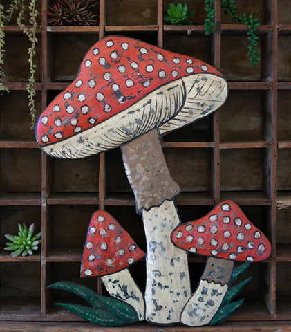 Hand Hammered Metal Mushroom