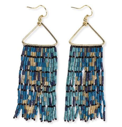 Patricia Mixed Luxe Bead Gradient Fringe Earrings