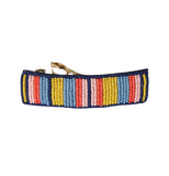 Theresa Striped Beaded Hair Barrette