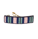 Theresa Striped Beaded Hair Barrette