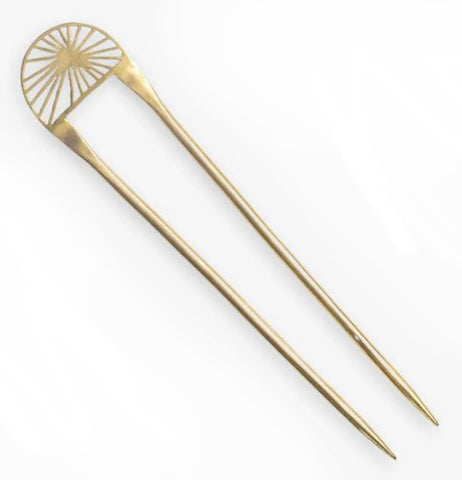 Brass Sunburst Hair Stick