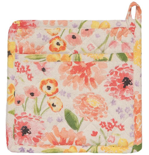 Classic Cottage Floral Potholder