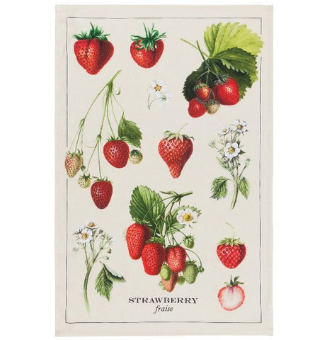 Vintage Strawberries Dishtowel