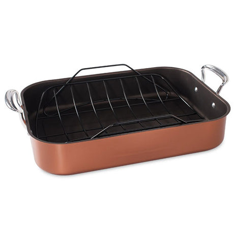Extra Large Copper Roaster With Rack