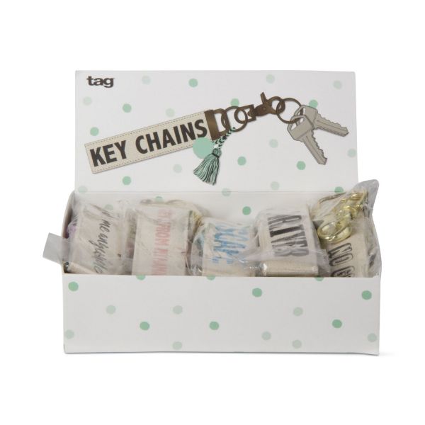 Canvas Strap Tassel Keychains