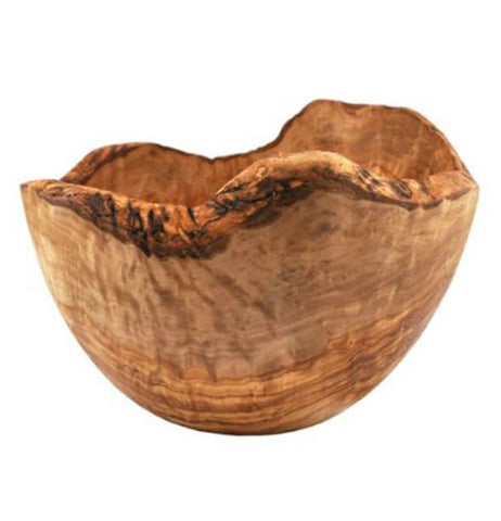 Olive Wood Natural Salad Bowl 12"