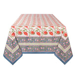 Block Print Poppy Tablecloth