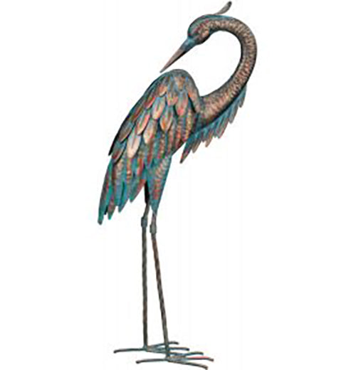 "Patina Heron Preening"