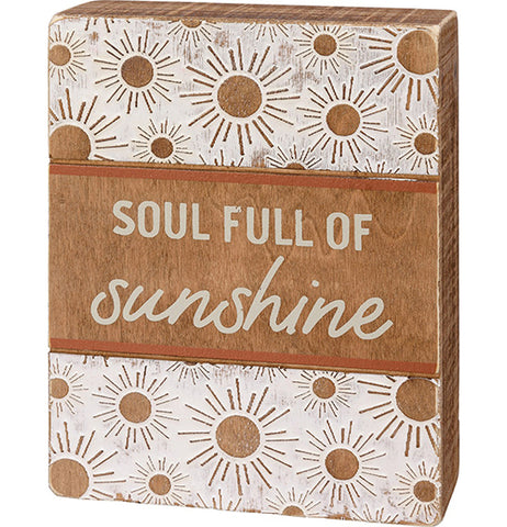 Soul Full of Sunshine Slat Box Sign
