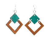 Irel Square Earrings: Aqua Marine