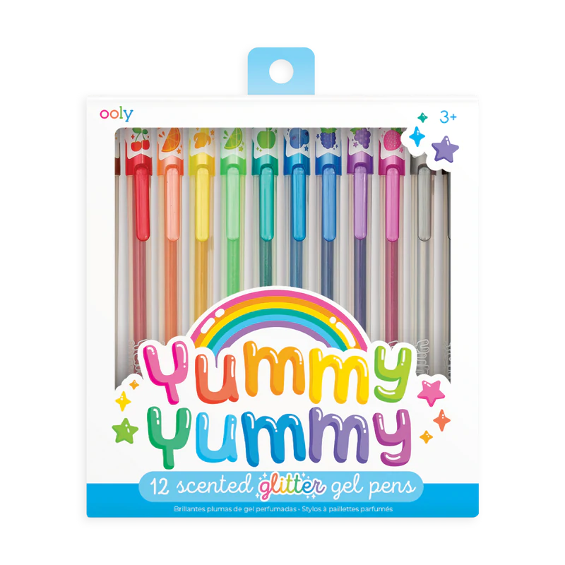 Yummy Yummy Scented Colored Glitter Gel Pens 2.0, set of 12