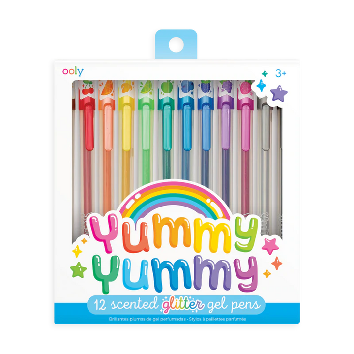 Yummy Yummy Scented Colored Glitter Gel Pens 2.0, set of 12