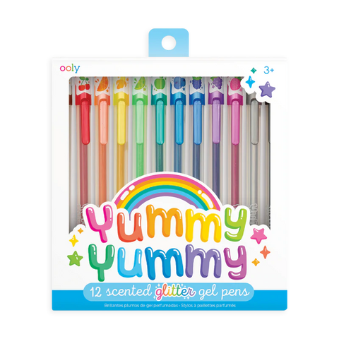 Yummy Yummy Scented Colored Glitter Gel Pens 2.0, set of 12