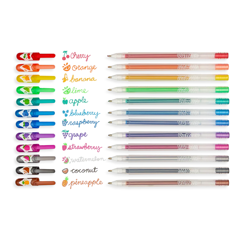 Yummy Yummy Scented Colored Glitter Gel Pens 2.0, set of 12