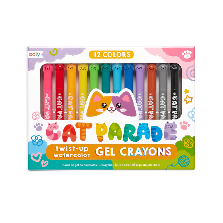 Cat Parade Gel Crayons (Set of 12)