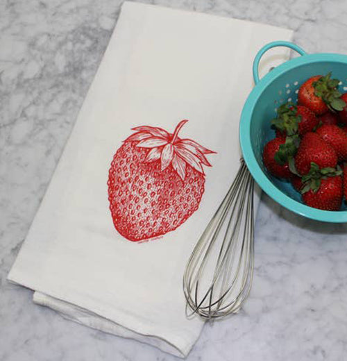 Strawberry Flour Sack Towel