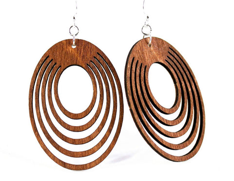 Oval Offset Earrings: Cinnamon
