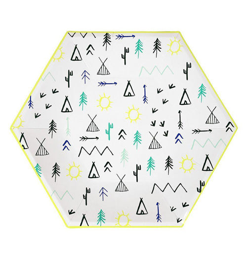 This "Let's Explore" Large Plate is unpackaged. 