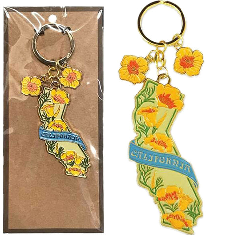 California Poppy Keychain