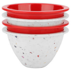 Prep Bowls, Red/White Confetti (Set of 4)