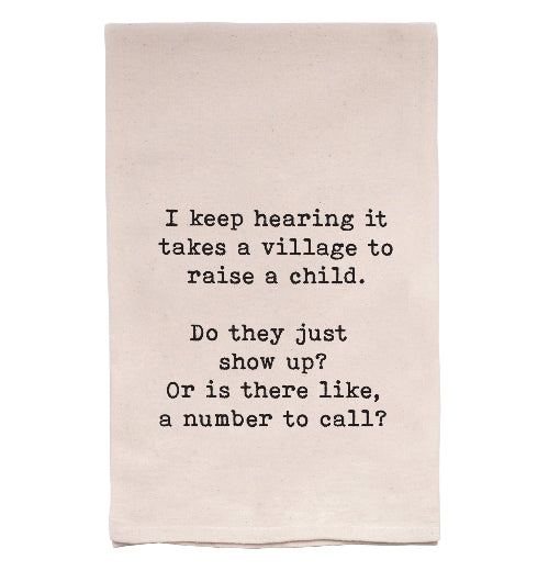 Tea Towel "Number to Call"