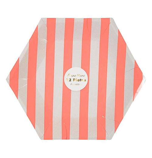 12 of the "Coral Stripe" small plates are in the package. 