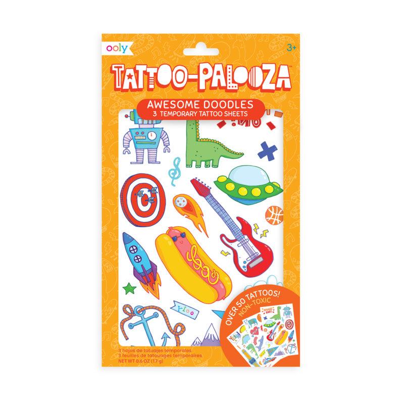 Tattoopalooza Temporary Tattoos "Awesome Doodles"