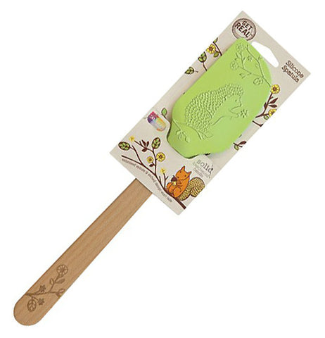 Little Red Hen-Talisman Designs-Solid Beechwood Silicone Spatula "Woodland"