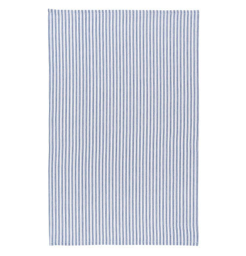 Blue and white striped towel.